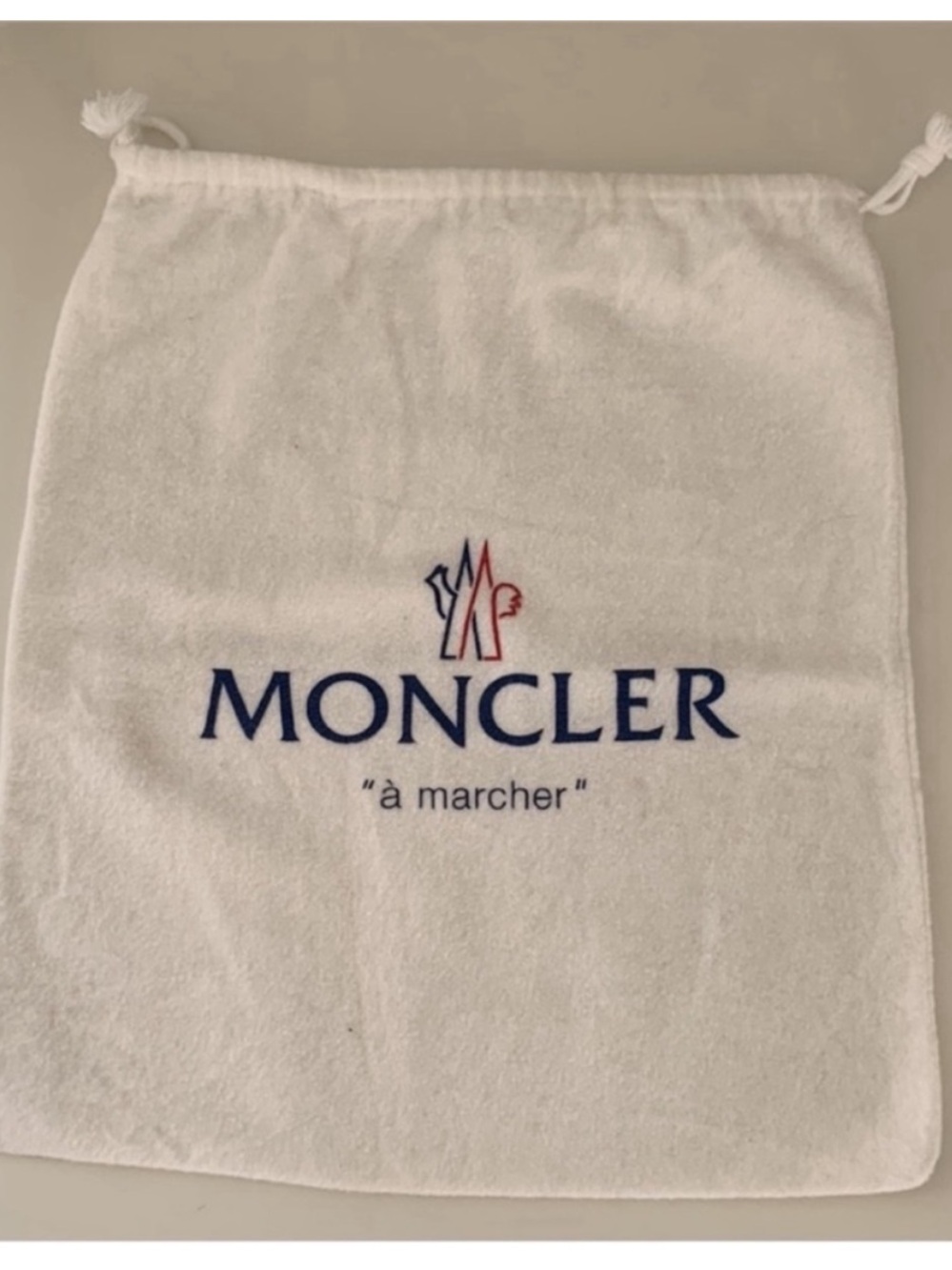 Moncler White Cotton Flannel Shoe Dust Bag Storage Travel Bag$22